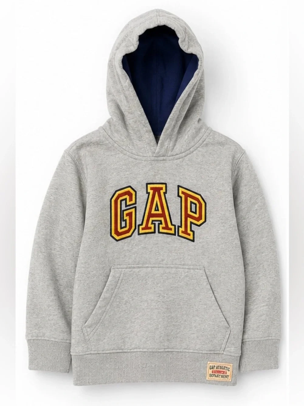 Vintage Baby Gap Athletic Dept Hoodie Gray Fleece Sweatshirt Toddler 4Y Unisex